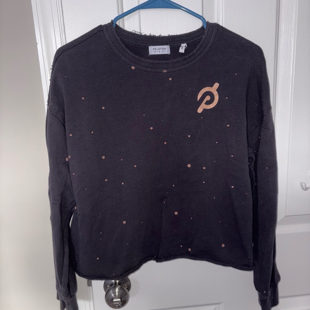 Peloton Charcoal Sweatshirt with Rose Accents